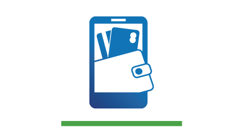 DIGITAL WALLET:  Make fast, secure, digital payments in-store, in-app, or online using your mobile device.